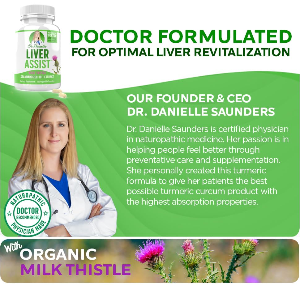 Doctor Danielle Liver Assist Milk Thistle Supplement - 120 Capsules - image 4