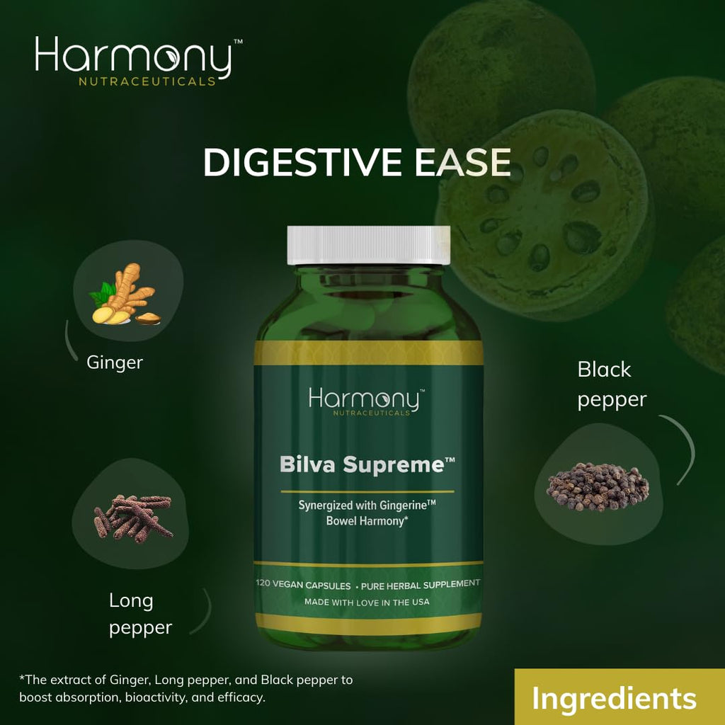 Harmony Nutraceuticals Bilva Supreme Digestive Support - 120 Vegan Capsules - image 4