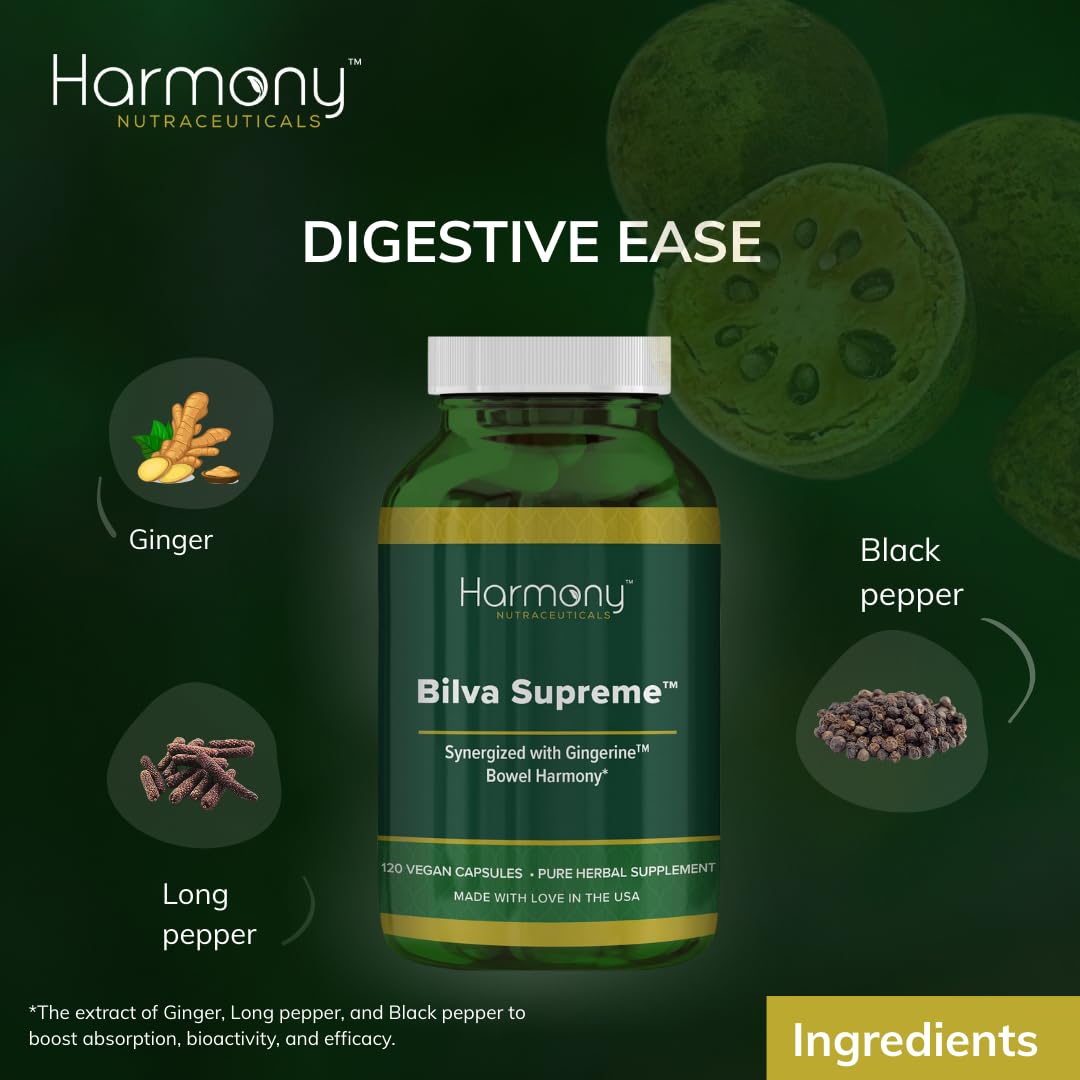 Harmony Nutraceuticals Bilva Supreme Digestive Support - 120 Vegan Capsules - image 4