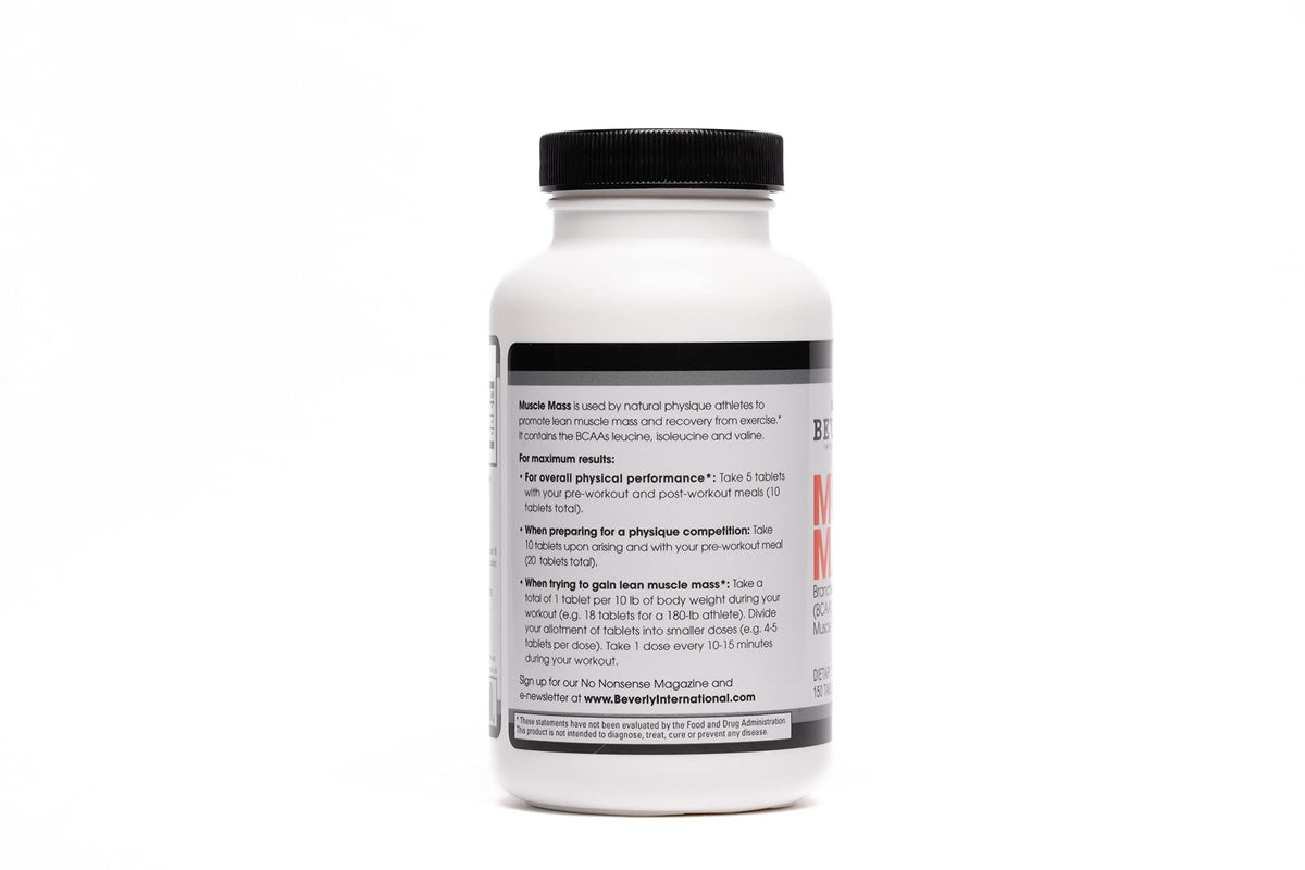 Beverly International Muscle Mass Free-Form BCAAs - 150 Tablets - image 3