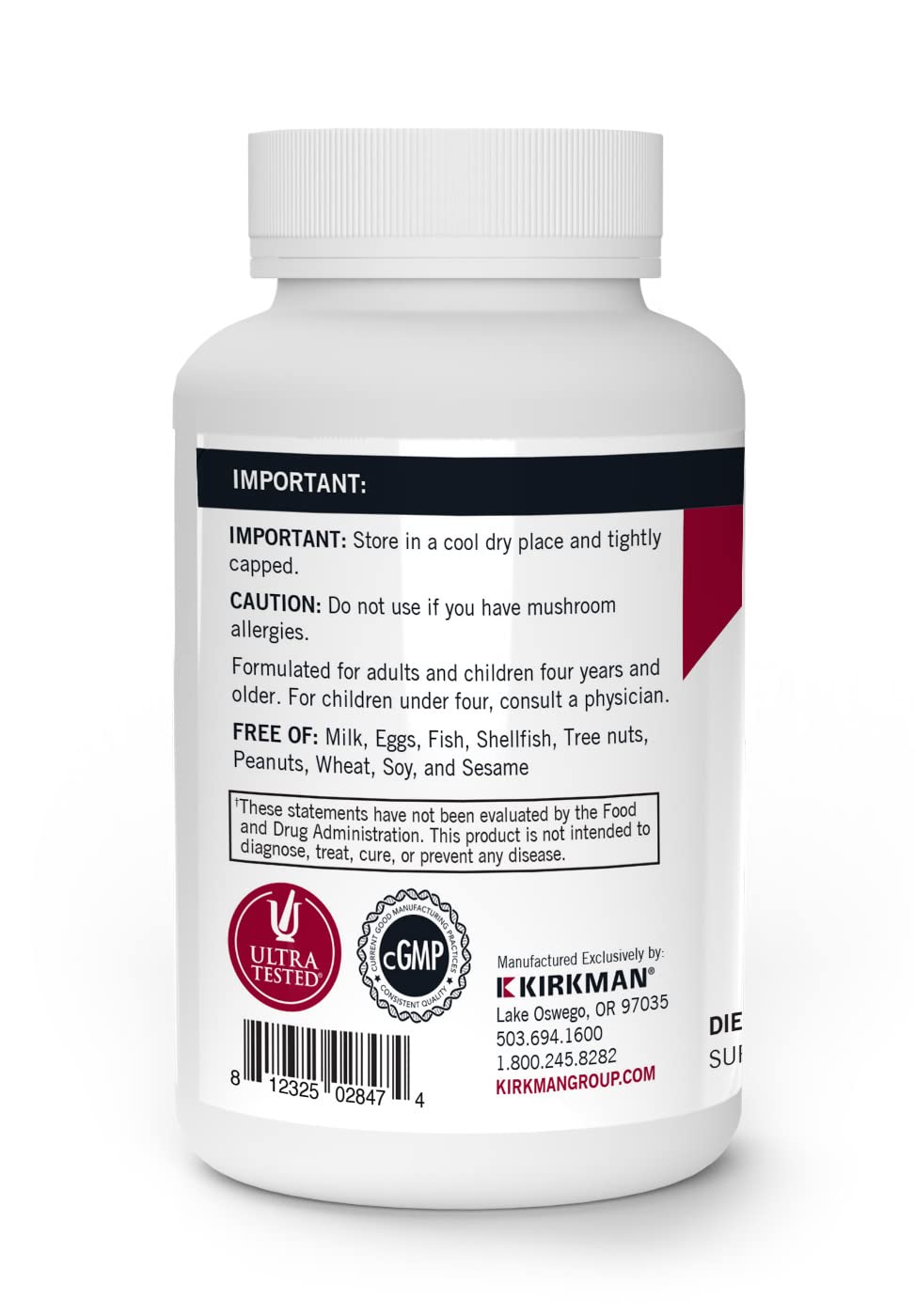 Kirkman Mushroom Energy & Endurance with CoQ10 - 120 Capsules - image 3