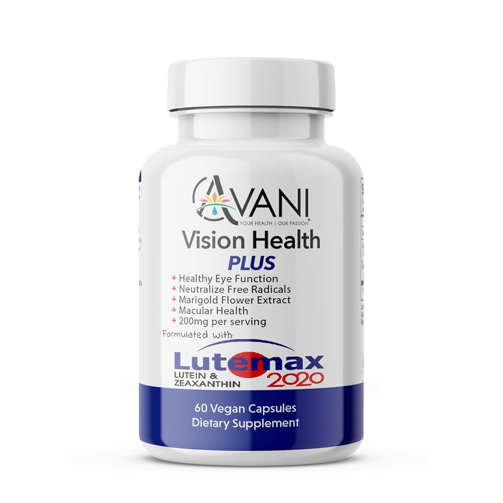 Avani Health Vision Health Plus Eye Health Lutein 20mg - 60 Capsules