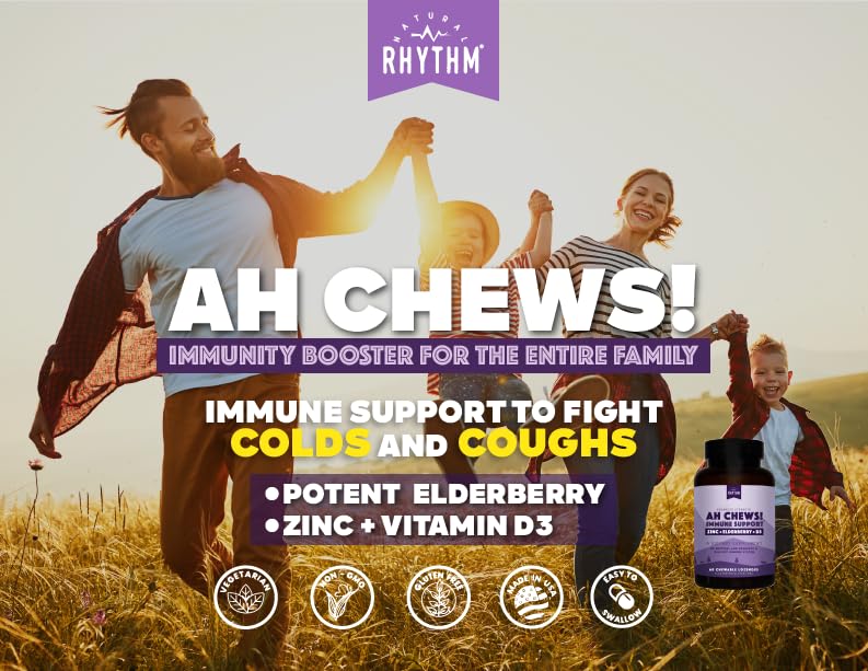 Natural Rhythm Ah Chews! Immune Booster Lozenges - 60 Chewables - image 5