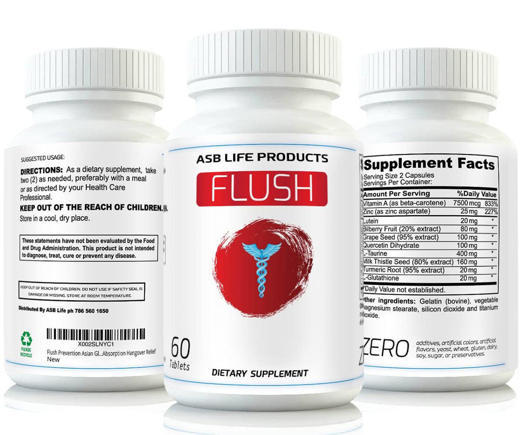 Flush Asian Glow Relief Alcohol Support Capsules - 60 Capsules - image 5