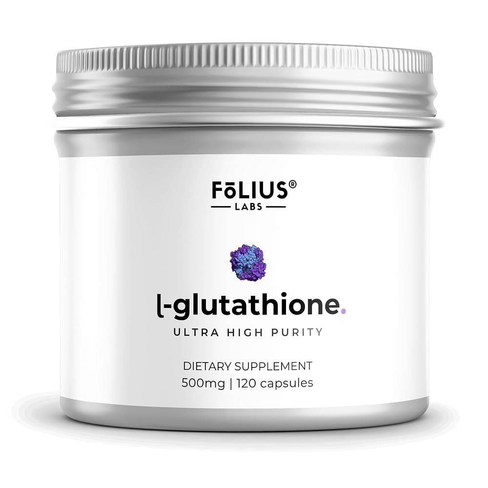 FOLIUS LABS Ultra High Strength L-Glutathione 98% Supplement