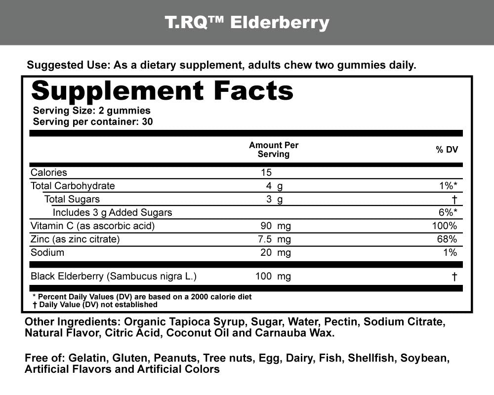 T.RQ Elderberry Gummy Immune Support - 60 Count - image 2