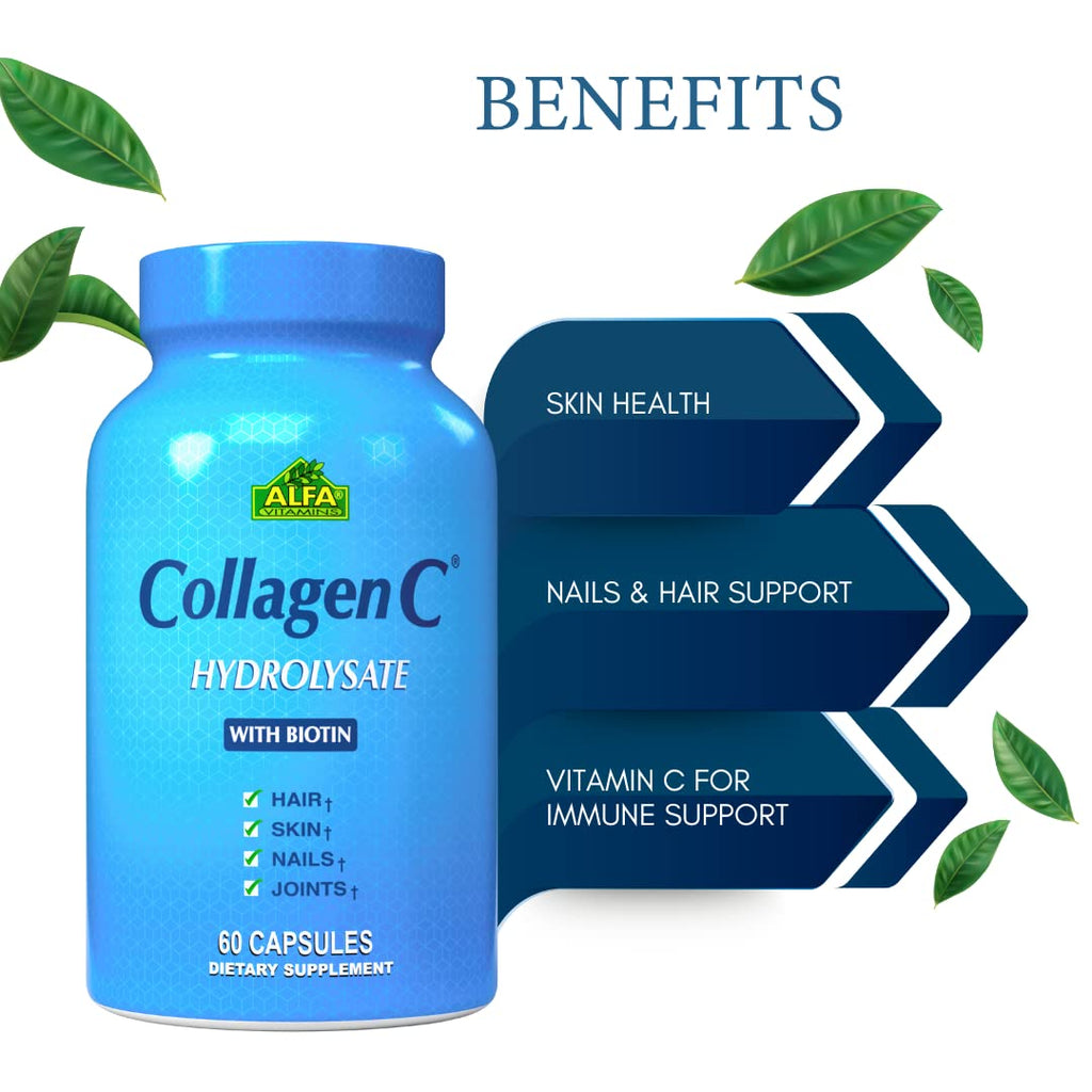 ALFA VITAMINS CollagenC Hydrolysate Collagen Capsules - 4 Pack - image 4