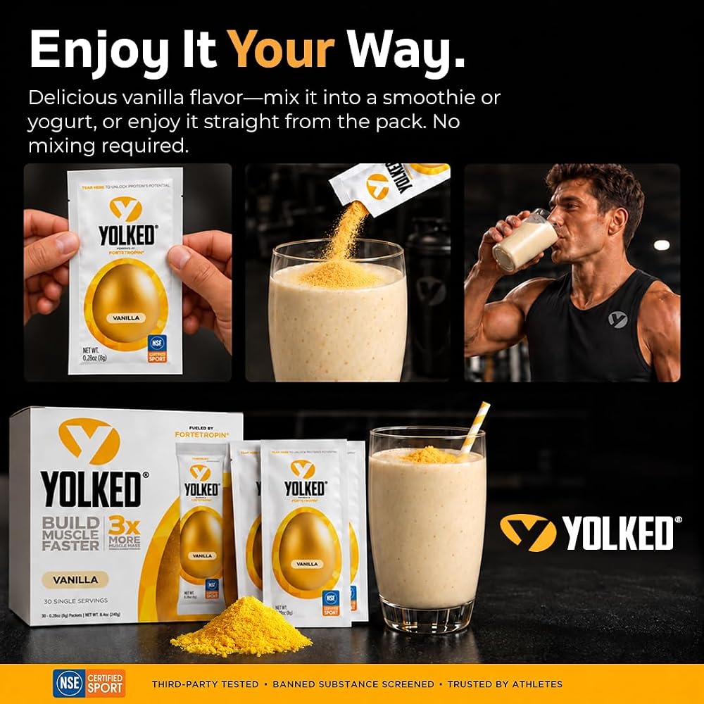YOLKED Muscle Building Supplement Powder - 30 Servings - image 4