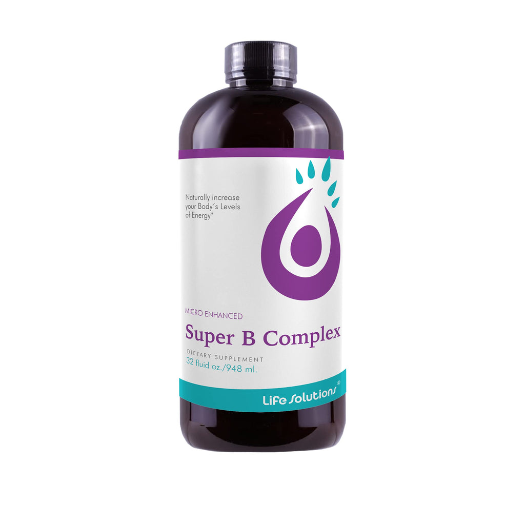 Life Solutions Liquid Super B Complex for Energy - 32 Fl Oz