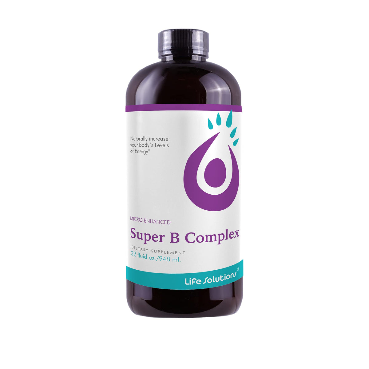 Life Solutions Liquid Super B Complex for Energy - 32 Fl Oz
