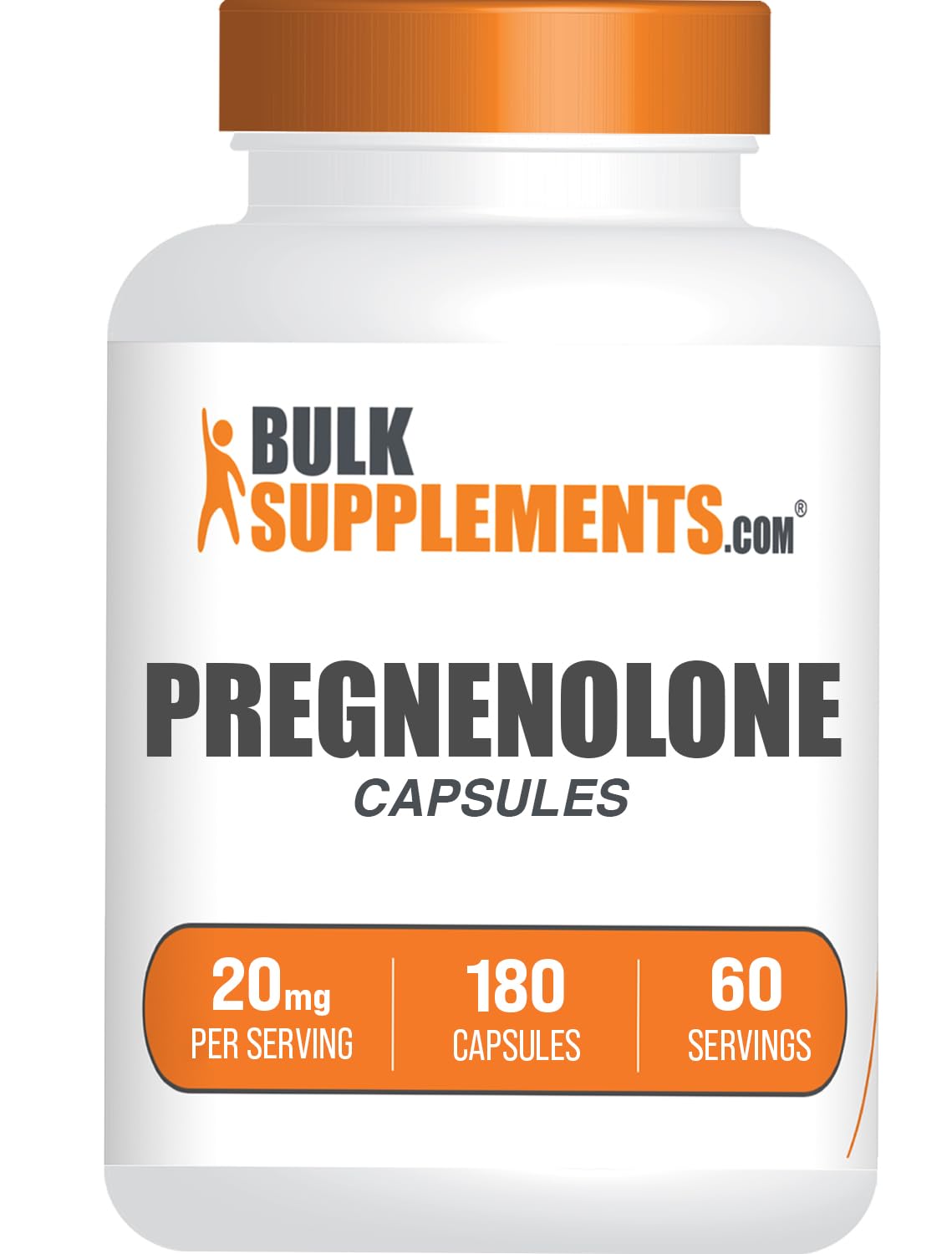 BulkSupplements Pregnenolone 20mg Capsules - 180 Count