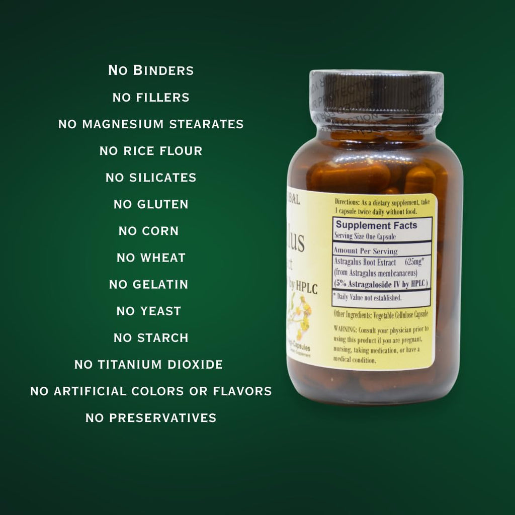 Barlowe's Herbal Elixirs Astragalus 625mg - 60 Capsules - image 4
