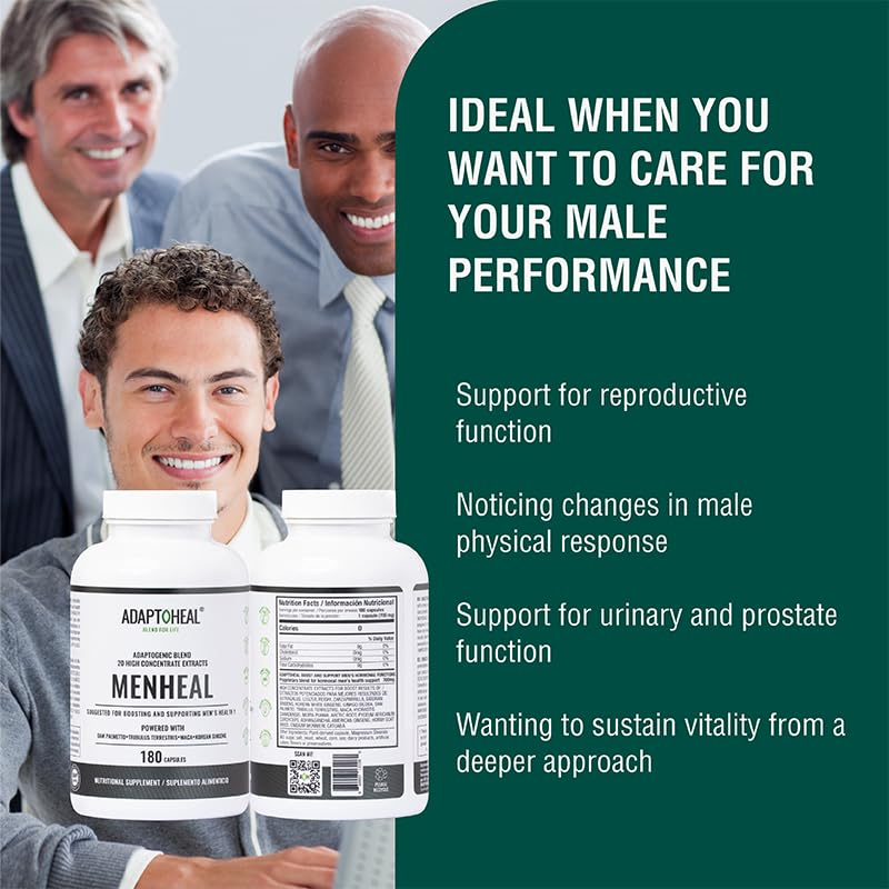 ADAPTOHEAL Menheal Prostate Support Saw Palmetto Capsules - 180 Count - image 4