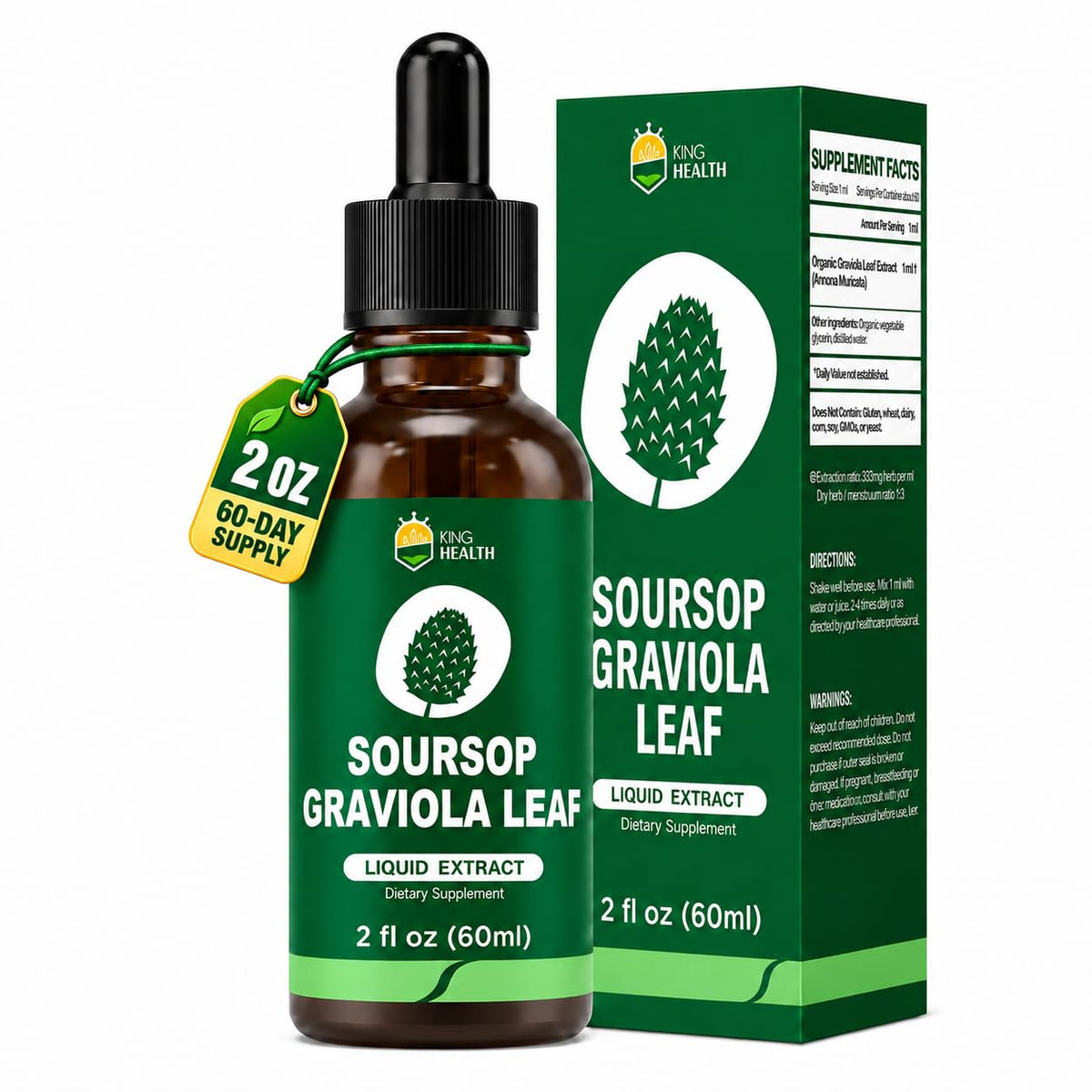 KingHealth Organic Soursop Leaves Extract Drops