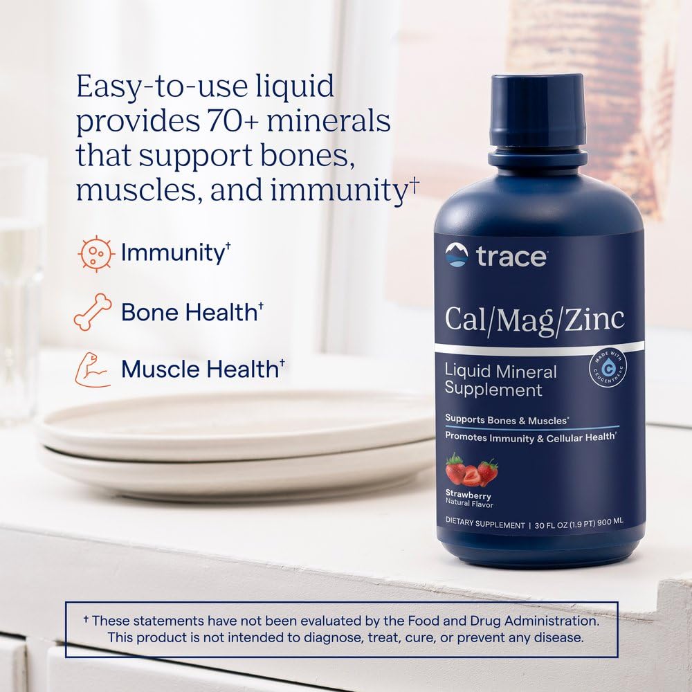 Trace Minerals Liquid Cal Mag Zinc with Vitamin D3 - 30 fl oz - image 2