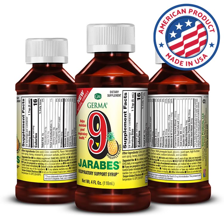 Germa 9 Jarabes Herbal Dietary Supplement Syrup - 2 Pack - image 2