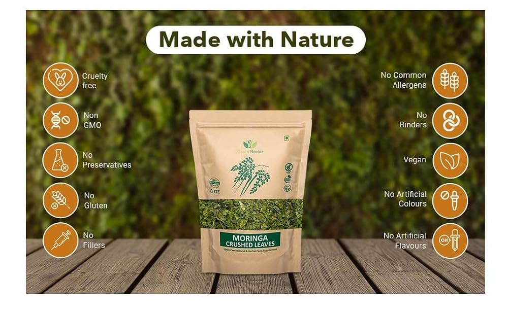 Green Nectar Moringa Tea Cut Leaves - 8 Ounces - image 5
