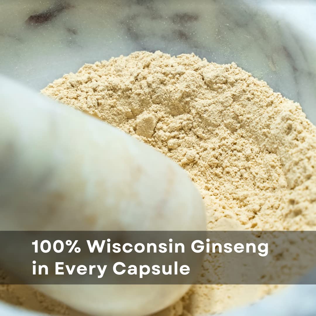 Baumann Wisconsin Ginseng 400 mg Capsules for Energy - 130 Capsules - image 5