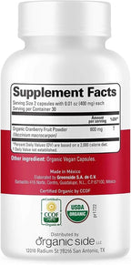OS Organic Side Cranberry Capsules for Urinary Health - 120 Capsules - image 2