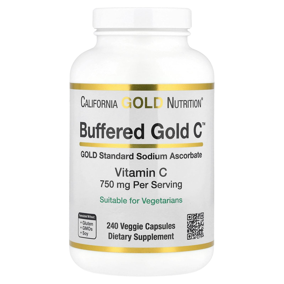 California Gold Nutrition Buffered Gold C Vitamin C - 750 mg