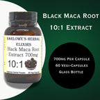 Barlowe's Herbal Elixirs Black Maca Root Extract 700 mg - 60 Vegetarian Capsules - image 3