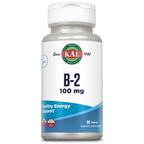 KAL Vitamin B2 100mg Riboflavin Tablets - 60 Count