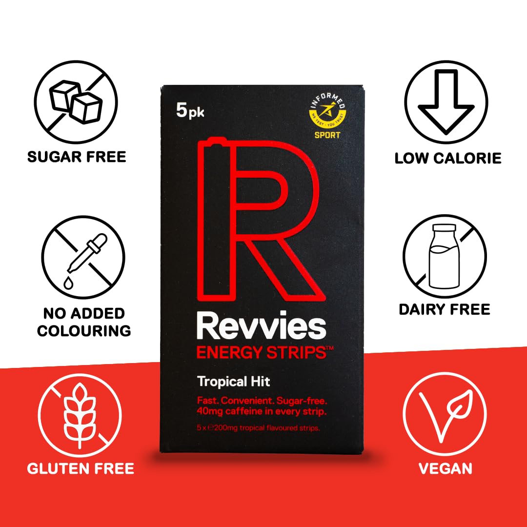 Revvies Energy Strips Tropical Hit 40mg Caffeine - 50 Strips - image 5
