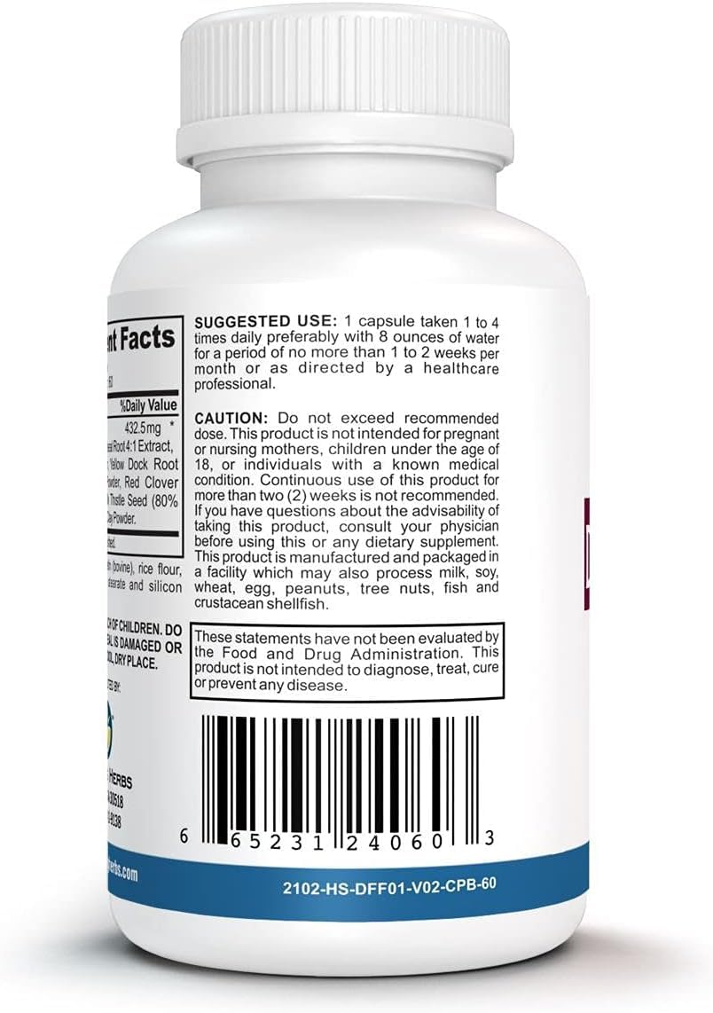 Amazing Herbs Detox/Flush Herbal Cleansing Formula - 60 Capsules - image 2