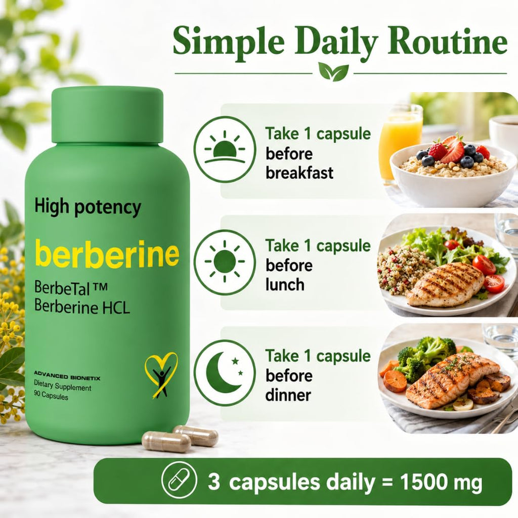 Advanced Bionetix Berberine 1500mg Supplement - 90 Capsules - image 6