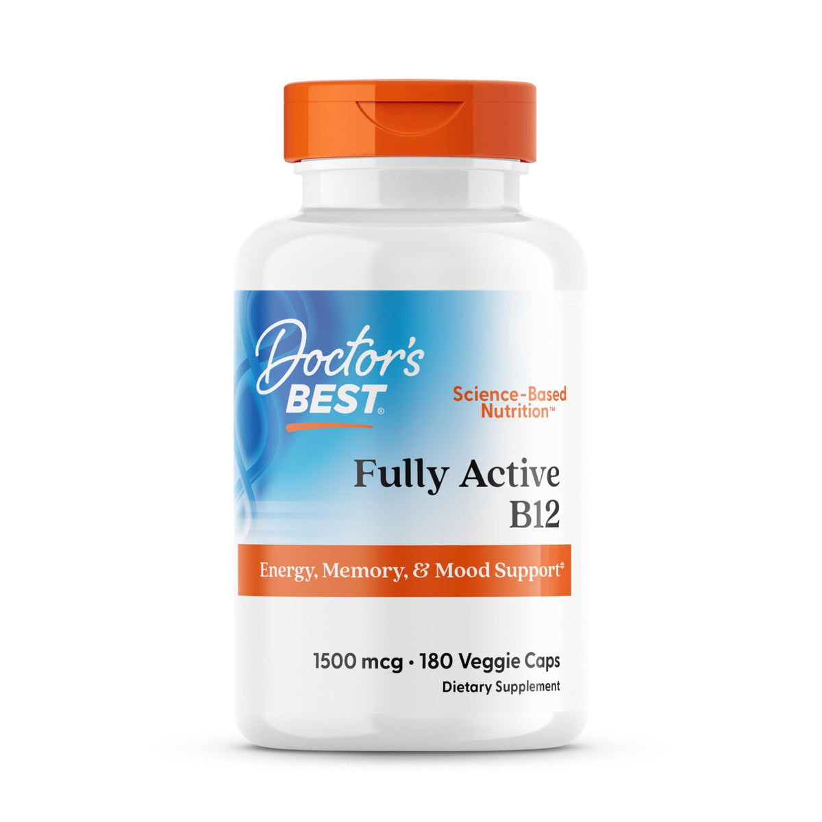 Doctor's BEST Vitamin B12 Methylcobalamin Energy Support - 180 Capsules