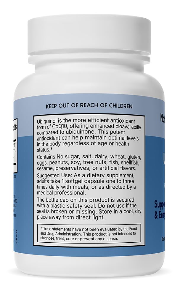 Natural Wellness Ubiquinol CoQ10 100mg - 30 Softgels - image 3