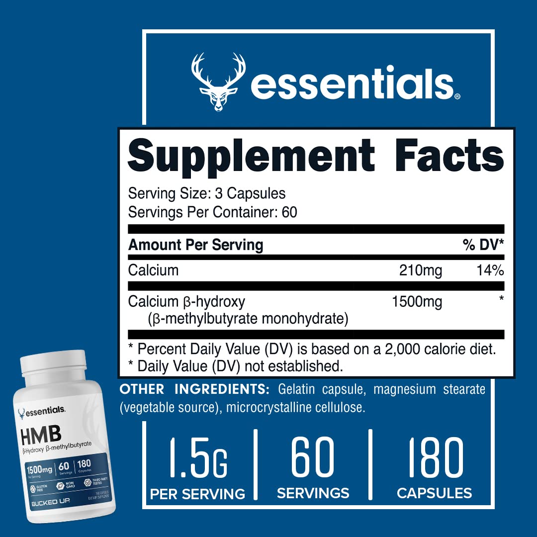 Bucked Up HMB 1500mg - 180 Capsules - image 2