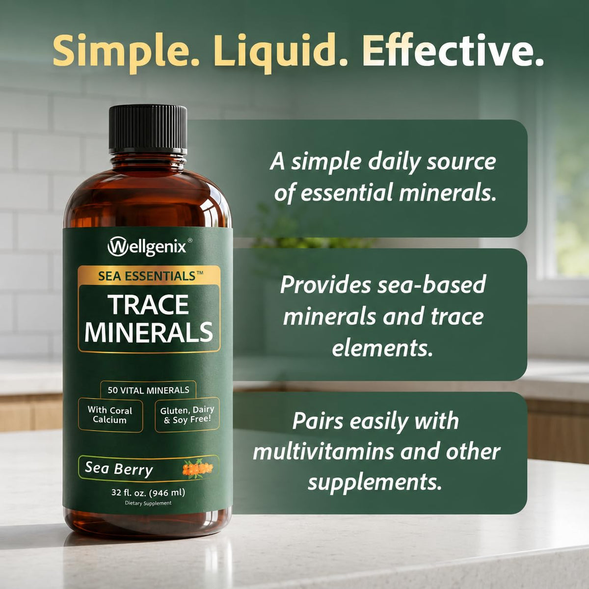 Wellgenix Sea Essentials Liquid Trace Minerals - 32 Fl Oz - image 6