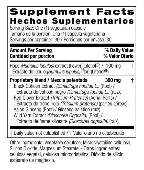 Bio Nutrition HarmonX with Lifenol 400 mg Vegetarian Capsules - 30 Count - image 2