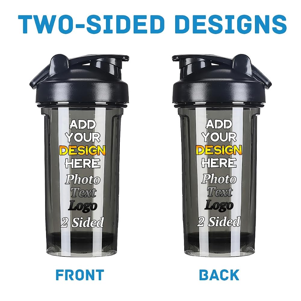 AMOPEIR Custom Shaker Bottles for Fitness