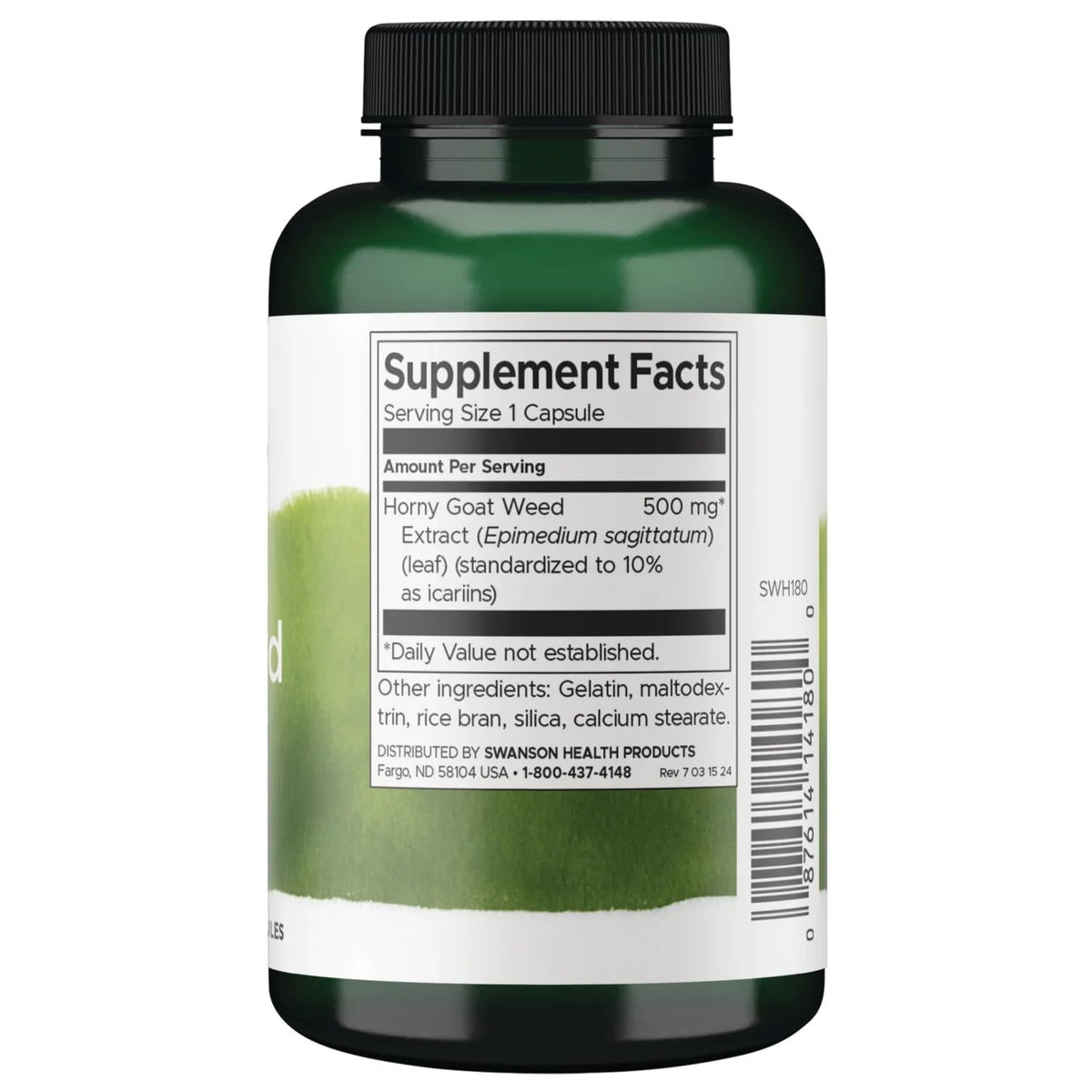 Swanson Horny Goat Weed Complex Standardized - 120 Capsules - image 2