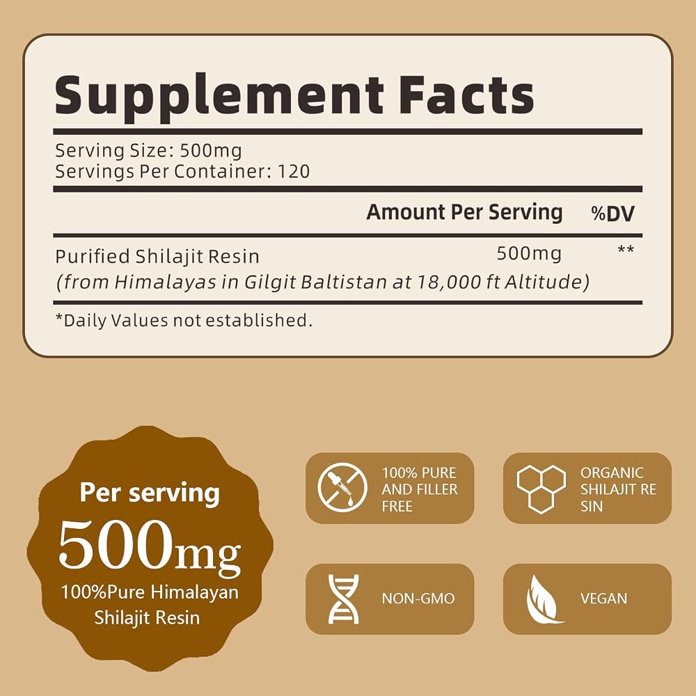 Juebingy Shilajit Pure Himalayan Organic Resin for Energy Support - 60g - image 2
