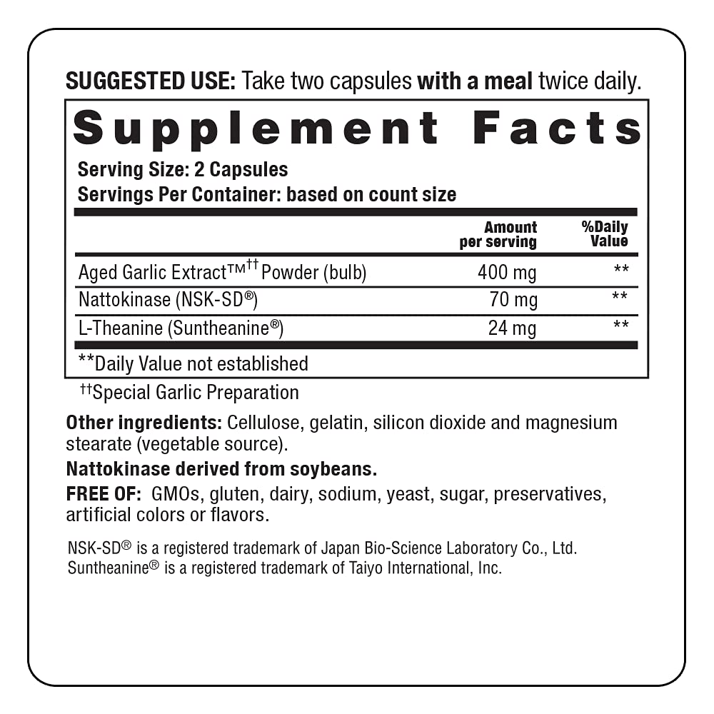 Kyolic Aged Garlic Extract Formula 109 - 320 Capsules - image 3
