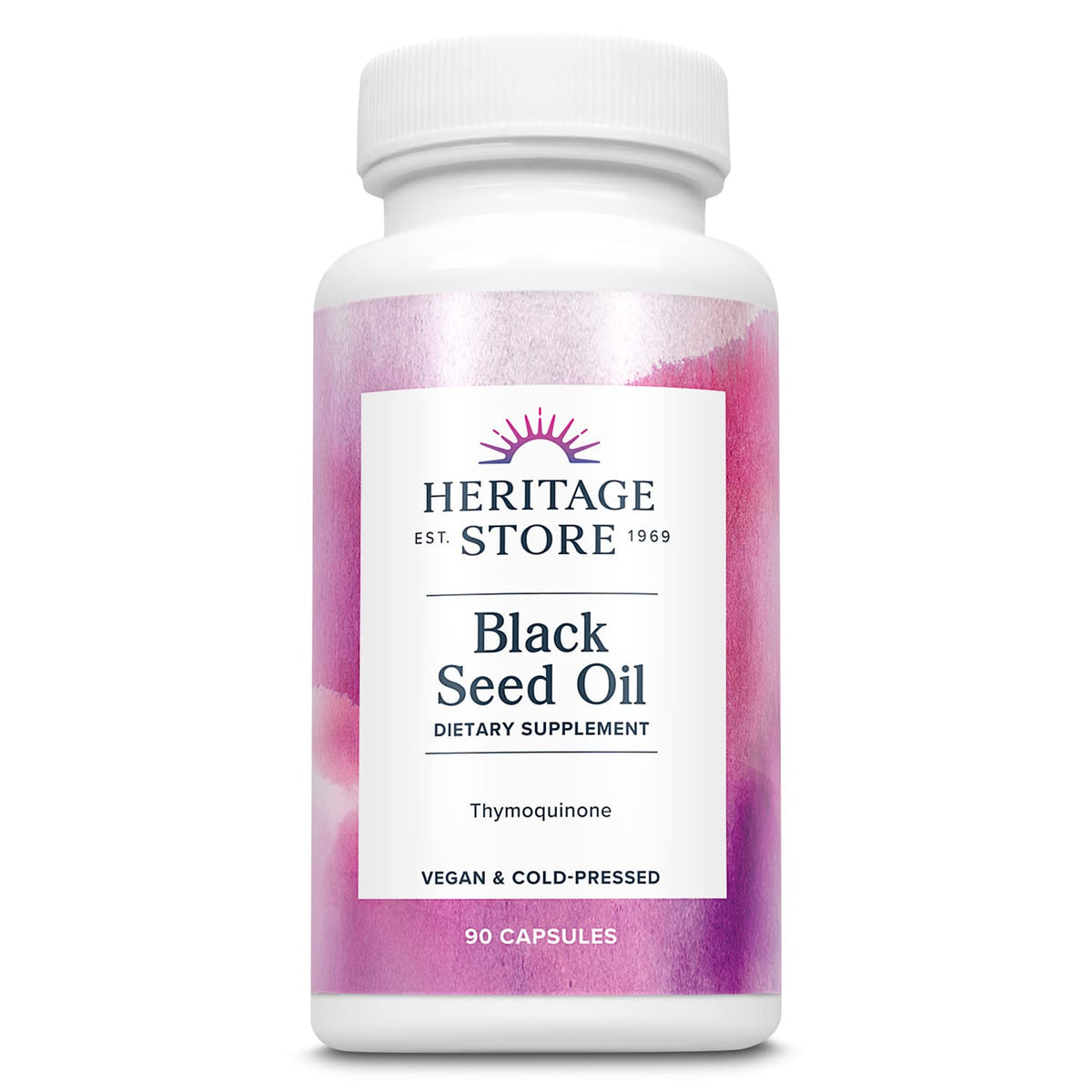 Heritage Store Black Seed Oil 650 mg - 90 Softgels