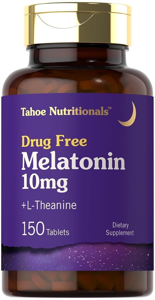 Tahoe Nutritionals Melatonin 10mg with L-Theanine - 150 Tablets