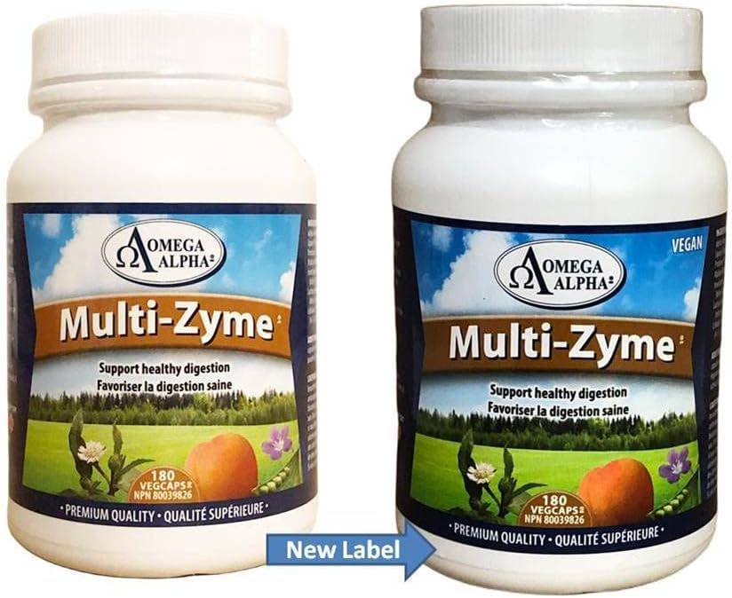 NewRoots Omega Alpha Multi-Zyme Digestive Enzyme - 180 Capsules - image 2
