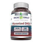 Amazing Nutrition Micronized DHEA Supplement 100 mg - 240 Vegetarian Capsules