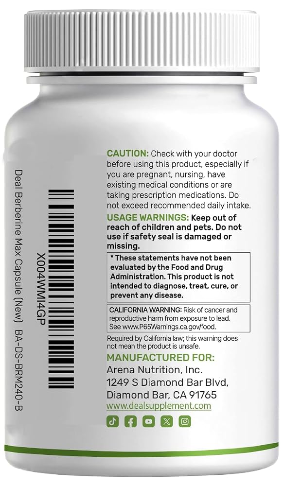 DEAL SUPPLEMENT Berberine MAX 5,000mg