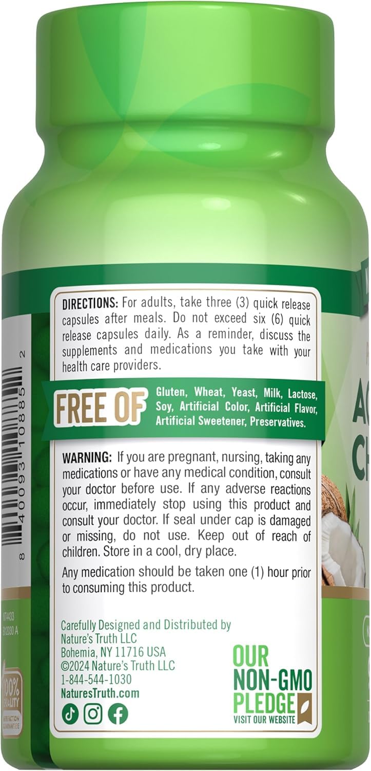 Nature's Truth Activated Charcoal - 90 Capsules - image 2