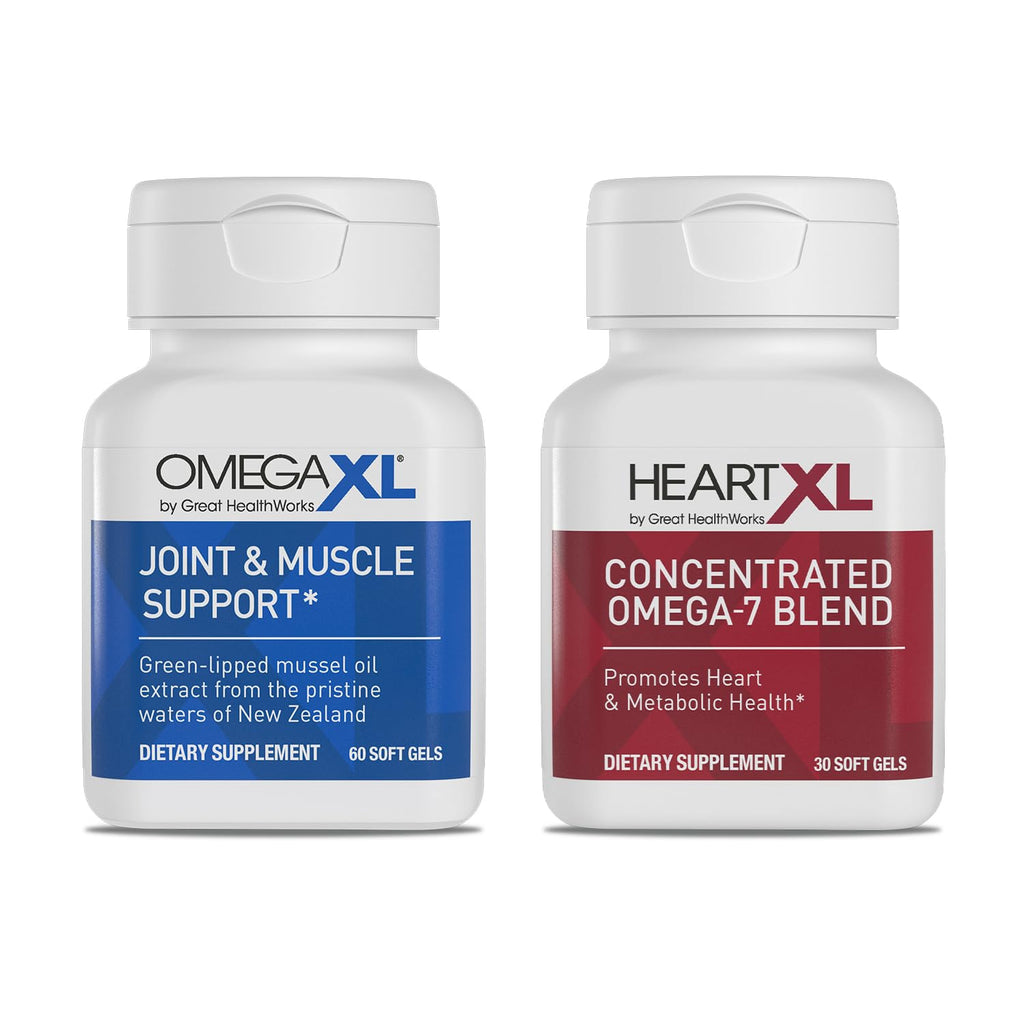 OmegaXL Joint Support & HeartXL Omega-7 Softgels - 60 + 30 Count