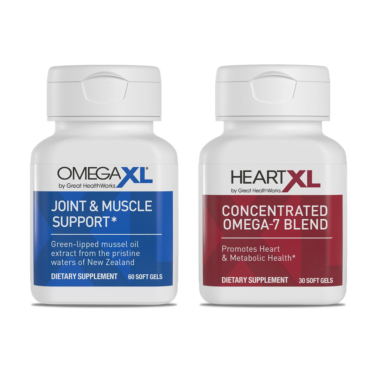 OmegaXL Joint Support & HeartXL Omega-7 Softgels - 60 + 30 Count