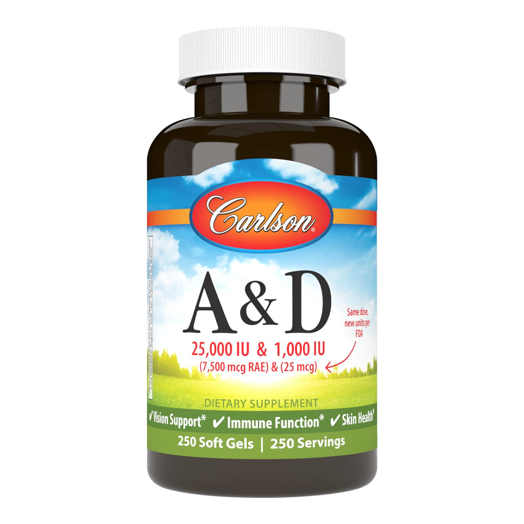 Carlson Vitamin A & D 25000 IU - 250 Softgels
