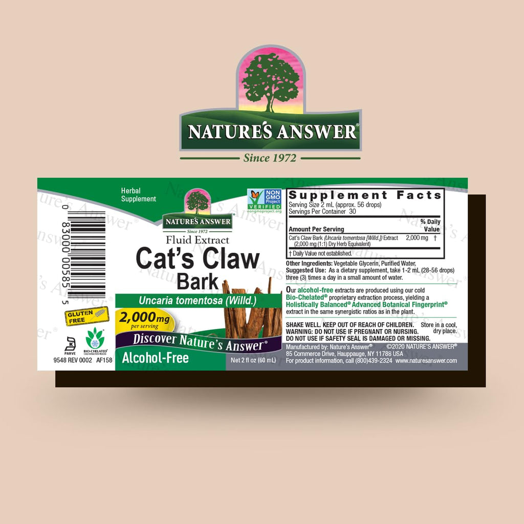 Nature's Answer Cat's Claw Inner Bark 1350 mg - 2 Fl Oz - image 2