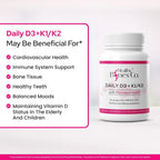 Healthy Bones Co. Vitamin D3 K2 2000 IU - 30 Vegetarian Capsules - image 3