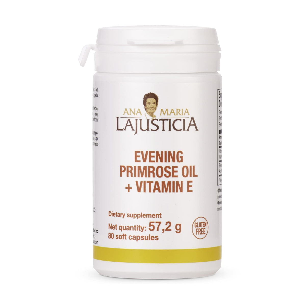 Ana María Lajusticia Evening Primrose Oil + Vitamin E - 80 Softgels